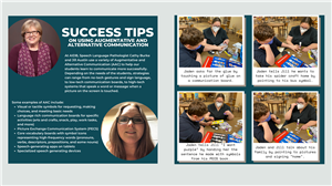 There are two images.  The first one is holding pictures of AIDB's SLPs.  The second is holding four pictures of students.